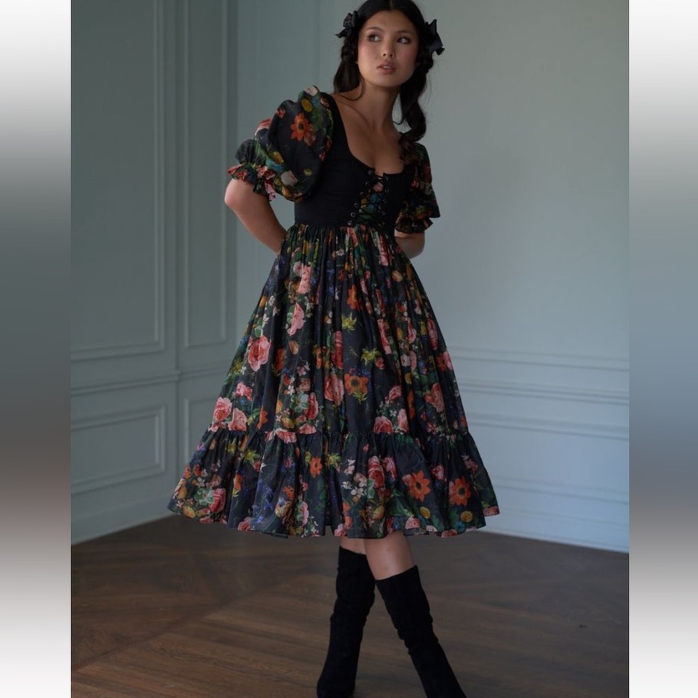SOLD Selkie night cap French puff dress in size small